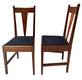 Willem Penaat Two Art Deco Amsterdamse School Chairs for Metz & Co. Amsterdam
